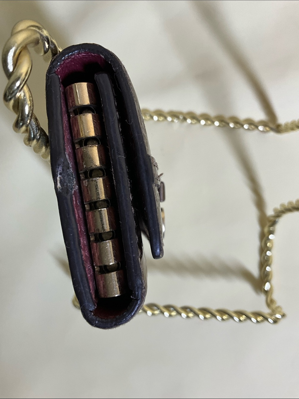 Gucci Brown GG Embossed Leather Key & Card Holder with Gold Hardware - Picture 5 of 13